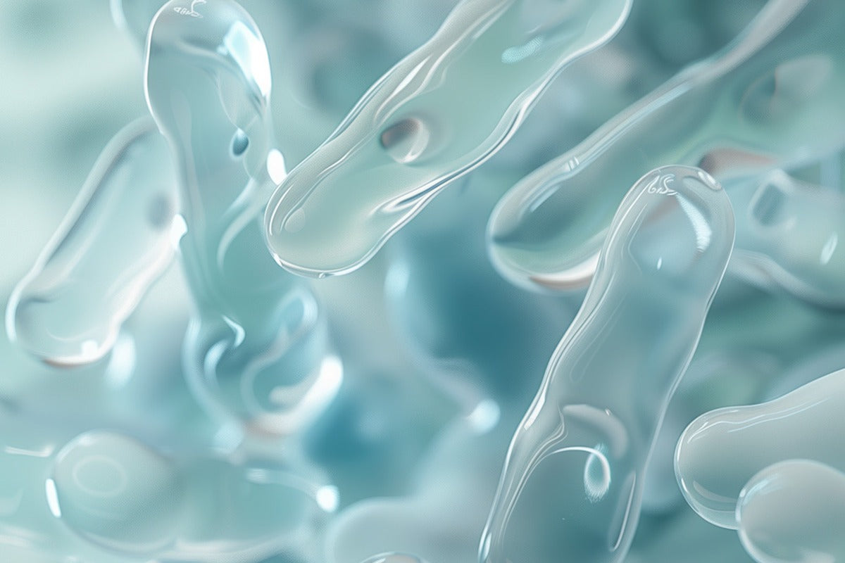 When to take probiotics: close-up illustration of bacteria strains affected by stomach acid timing.