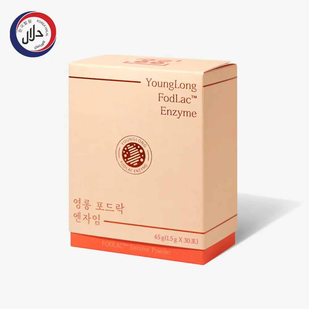 YoungLong FodLac Enzyme Powder box, pharmacist-formulated digestive supplement for daily vitality and immunity support