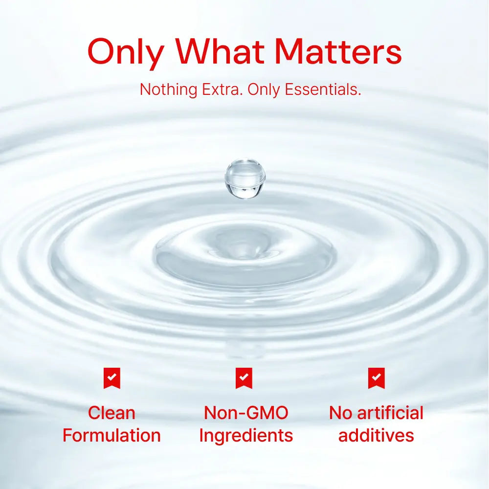 Clean formulation with non-GMO ingredients, no artificial additives — only essentials for holistic wellness